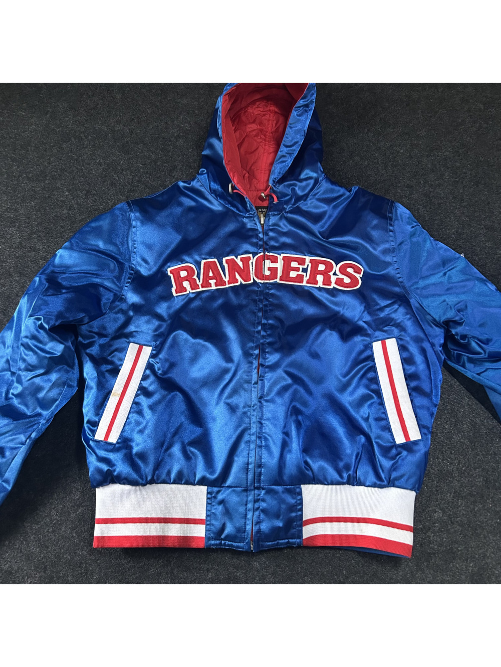 Vintage G-III Sports by Carl Banks NHL NY Rangers Blue Varsity Jacket Youth L